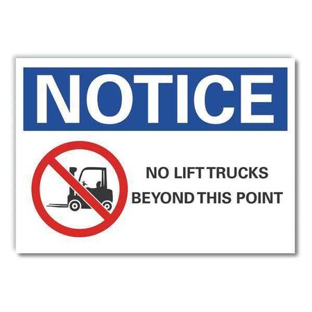 Caution Sign, 3 1/2 in H, 5 in W, Polyester, Horizontal Rectangle, English, LCU5-0050-ND_5X3.5