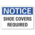 Shoe Covers Notice, Decal, Reflctv, 7"x5"