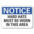 Hard Hats Must Notice, Plastic, 14"x10"