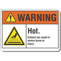Caution Sign, 7 in H, 10 in W, Aluminum, Vertical Rectangle, English, LCU6-0001-RA_10X7