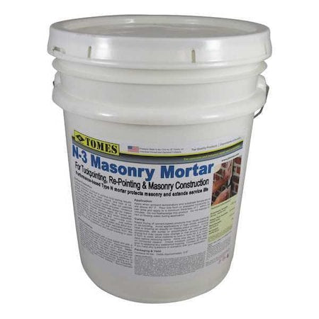 Masonry Mortar, 50 lb., Pail, Gray, Mortar Mix