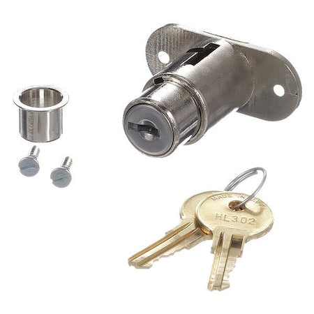 Nickel Plated Plunger Lock,1-1/16