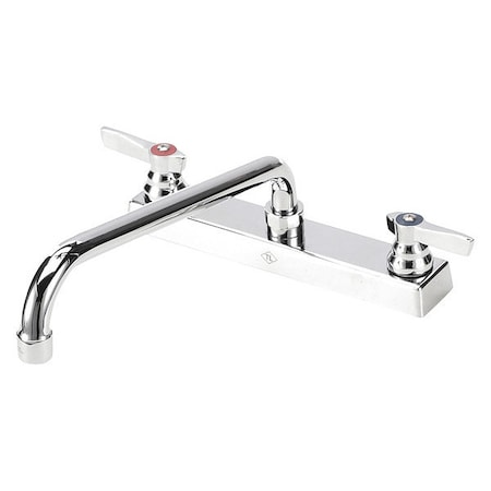 Top-Line 8" OC Deck Mount Faucet Ceramic Valves with 12" Swivel Spout