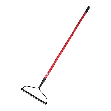 16 in Steel Bow Rake, 66 in L Fiberglass Handle