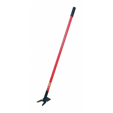 Weeding Hoe, Two Prong, Long Fiberglass Handle