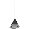 26-tine Leaf Rake W/ 48"L Hardwood Handle, Polypropylene Tine