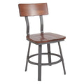 Flint Restaurant Chair, Gray Back, 16-1/4 in W 22-1/4" L 33-1/2" H