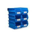 Polypropylene Wall Storage Unit, 14-3/4 in D x 7 in. H x 8.25 in. W, Blue