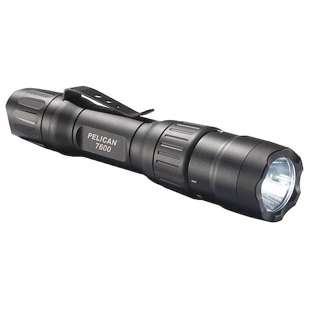Black Rechargeable Tactical Flashlight, 18650, 944/479/37lm
