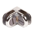 2-Way Glass Connector, Chrome, 200PK