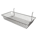Grid Shallow Basket 24" x 12", Black, 6PK