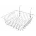 Grid Small Basket 12" x 12", White, 6PK