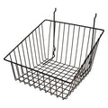 Grid Sloped Basket 12" x 8", Black, 6PK