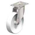 Swivel Plate Caster,Wht Nylon,5"",265 lb.