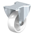Rigid Plte Castr,White Nyln,4"",617 lb.
