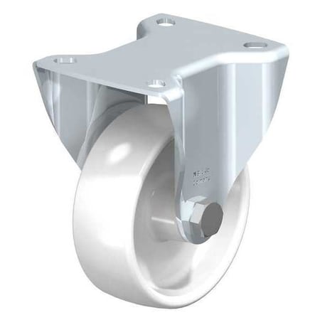 Rigid Plte Castr,White Nyln,4"",617 lb.