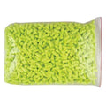 Disposable Uncorded Ear Plugs, PU Foam, Bullet Shape, NRR 32 dB, Hi-Vis Green, 500PK