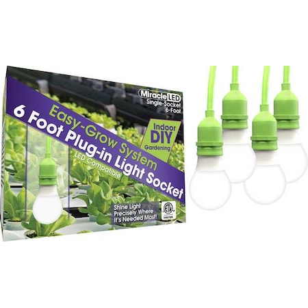 LED Ready Corded Ligh, Single Socket, PK4