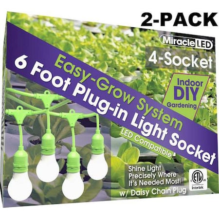 LED Ready Corded Lighti, Four Socket, PK2