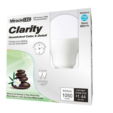 Nature's Vibe Clarity High Visibility Daylight LED Light Bulb, PK2