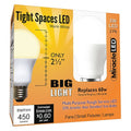 5 W, Compact LED Bulb, White, A15, 3000K Temp. Frosted, Non-Dimmable, PK2