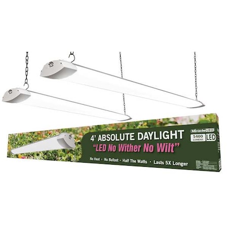 Industrial 4 ft LED Grow Light Hydroponic Full Spectrum Daylight, PK2