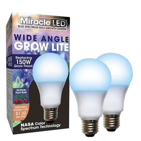 LightBulb, BlueSpcMltPtLEDGrow, 11W, PK2