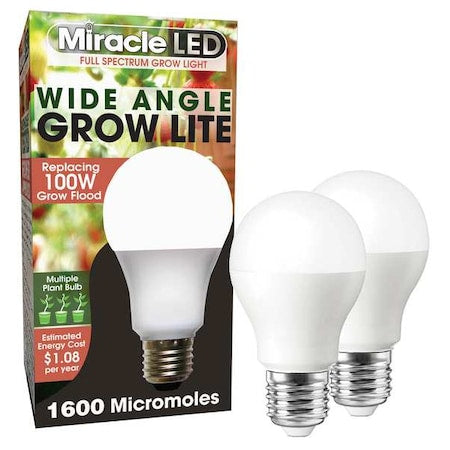 LightBulb, FullSpcMltPtLEDGrow, 11W, PK2