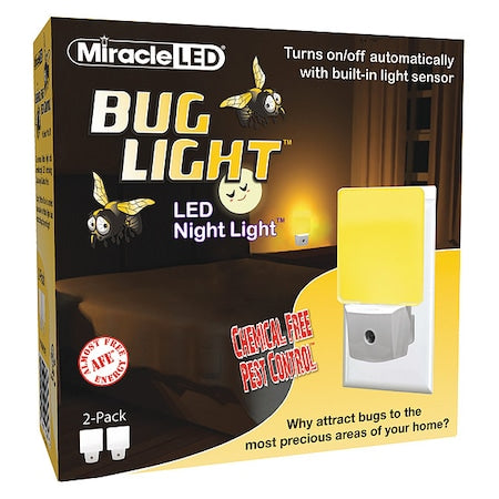 Bug Light Night Light Amber Glow to Protect your Precious Areas, PK2