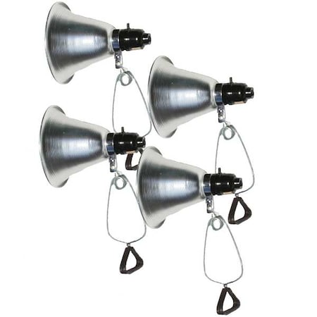 Adjustable Clamp Lamp Grow Light Socket Fixture, PK4