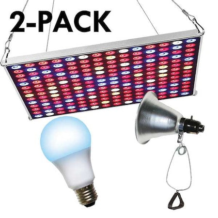 LED Grow Panel & Clamp On LED Blue Spectrum Grow Light Kit 6 Pcs Kit, PK2