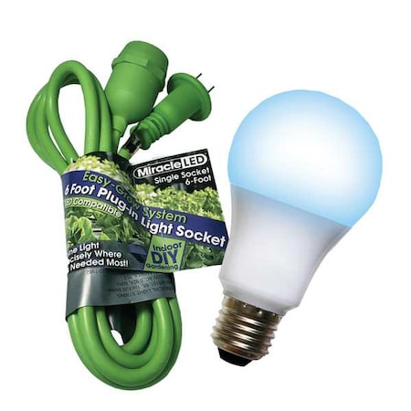 Single Socket Grow Light Cord System & LED Blue Spectrum Grow Light