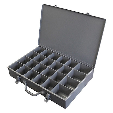 Large, 24 opening, compartment box, comfort grip handle