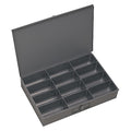 Large, 12 opening, compartment box for small parts storage