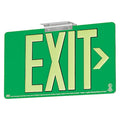 Photoluminescent Double-Face Aluminum Exit, Green, 50FT View Distance