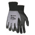 Coated Gloves, Nitrile, Dotted, Palm, Not Tested Abrasion Level, Gray, 2XL 1 PR