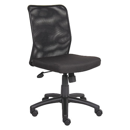 Mesh Task Chair, Armless, Black