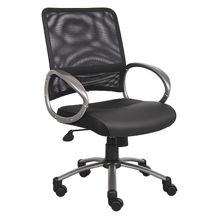 Leather Task Chair, Loop, Black