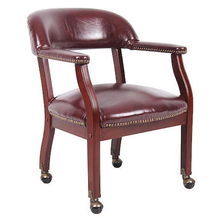 Ivy League Executive Chair, 24 in W 26"" L 31"" H, Fixed, Vinyl Seat