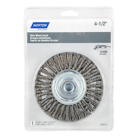 Wire Wheel Brush, Twisted, Carbon Steel