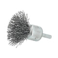 End Brush, 3"Dia., Carbon Steel Bristle