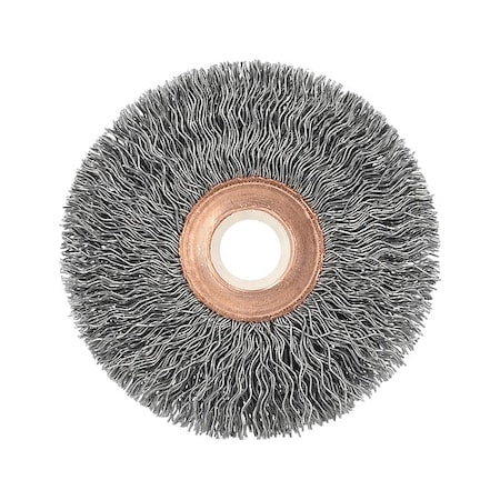 Wire Wheel Brush, Crimped, 2 1/2" Dia.