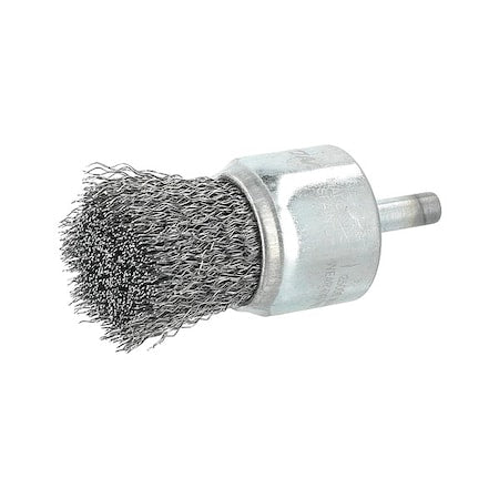 End Brush, 1"Dia., Carbon Steel Bristle