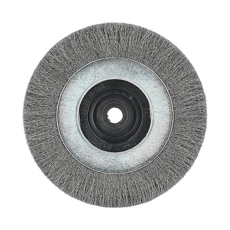 Wire Wheel Brush, Crimped, 6" Dia.