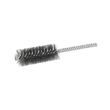 Tube Brush, Double Spiral, Steel, 1" Dia.