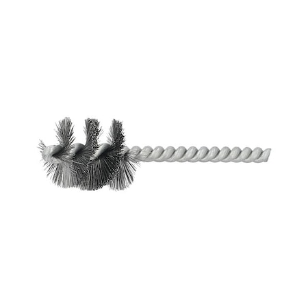 Tube Brush, Single Spiral, Steel, 1" Dia.