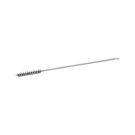 Tube Brush, Single Spiral, Steel, 1/4" Dia.