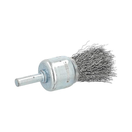 End Brush, 1"Dia., Carbon Steel Bristle