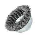 Cup Brush, 3 1/2"Dia, Carbon Steel Bristle
