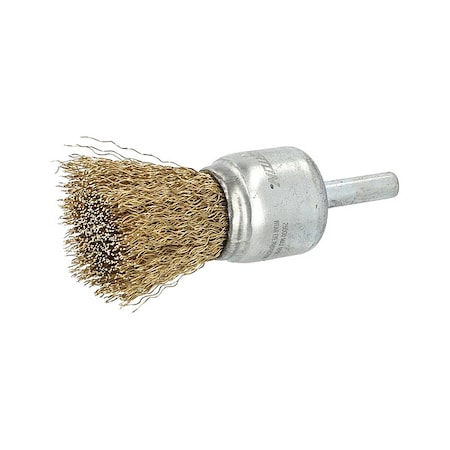 End Brush, 1"Dia., Brass Bristle
